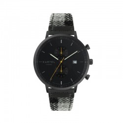 KNOYDART 43MM GREY TARTAN STRAP WATCH