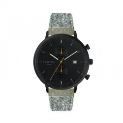 KNOYDART 43MM GREY HARRIS TWEED STRAP WATCH