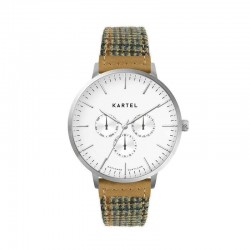 CUILLIN 43MM BROWN FABRIC STRAP WATCH