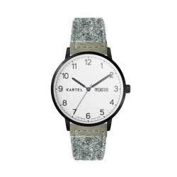 MORRIS 40MM GREY HARRIS TWEED STRAP WATCH