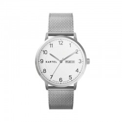 MORRIS 40MM SILVER CHAIN MESH STRAP WATCH