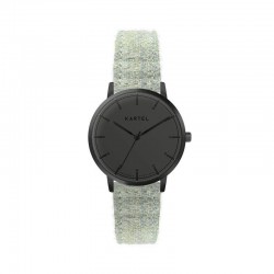 ISLA 34MM GREEN TWEED STRAP WATCH