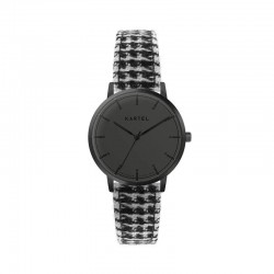 ISLA 34MM BLACK FABRIC STRAP WATCH