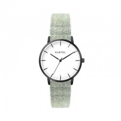 ISLA 34MM GREEN TWEED STRAP WATCH