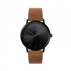HUME 40MM TAN LEATHER STRAP WATCH