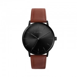 HUME 40MM MAROON LEATHER STRAP WATCH