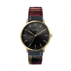 HUME 40MM RED TARTAN STRAP WATCH