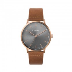 HUME 40MM TAN LEATHER STRAP WATCH