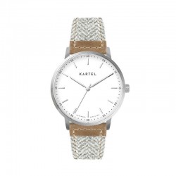 HUME 40MM GREY FABRIC STRAP WATCH
