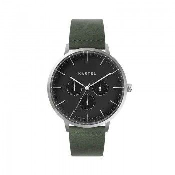 CUILLIN 43MM GREEN LEATHER STRAP WATCH