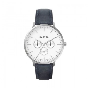 CUILLIN 43MM BLUE LEATHER STRAP WATCH