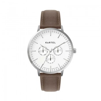 CUILLIN 43MM BROWN LEATHER STRAP WATCH