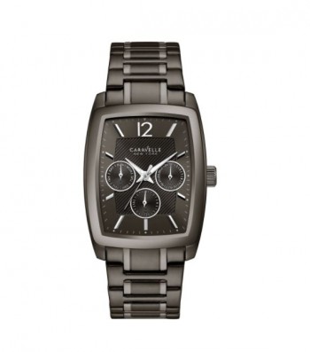 Caravelle Men's 45C111 Black IP Stainless Multifunction Bracelet Watch