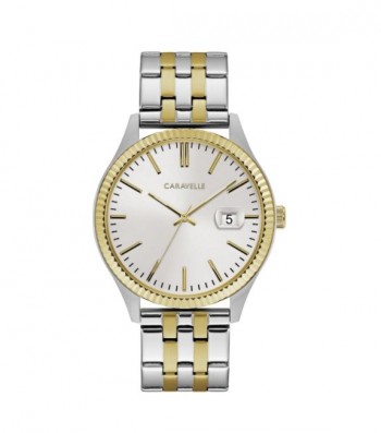 Caravelle Designed by Bulova Men's 45B148 Two-Tone Gold Stainless Bracelet Watch