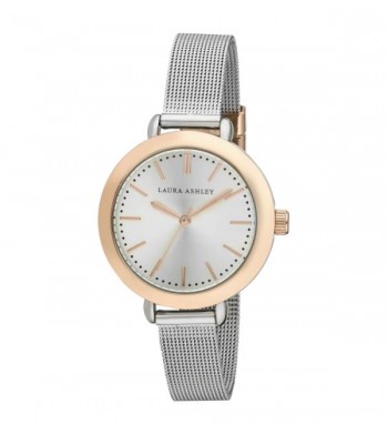 Laura Ashley Ladies Two Toned Rose Gold Mesh Watch