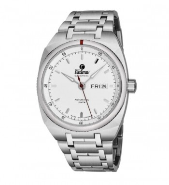 Tutima Men's 6120-02 'Saxon One' Silver Dial Stainless Steel Date Day German Mechanical Automatic Watch