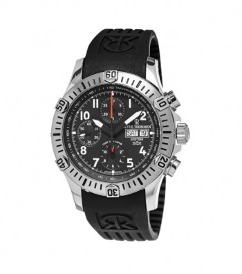 Revue Thommen Men's 16071.6839 'Air Speed' Black Dial Black Rubber Strap Chronograph Swiss Automatic