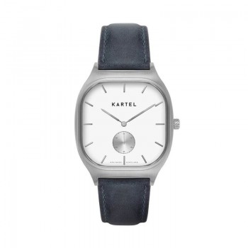 SINCLAIR 42MM BLUE LEATHER STRAP WATCH