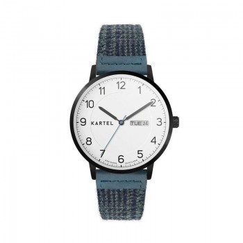 MORRIS 40MM BLUE FABRIC STRAP WATCH