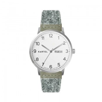 MORRIS 40MM GREY HARRIS TWEED STRAP WATCH