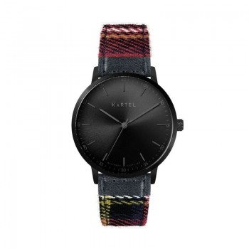 HUME 40MM RED TARTAN STRAP WATCH
