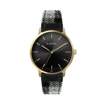HUME 40MM GREY TARTAN STRAP WATCH