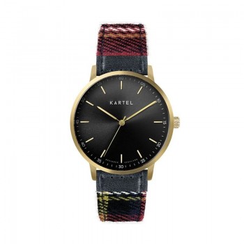 HUME 40MM RED TARTAN STRAP WATCH