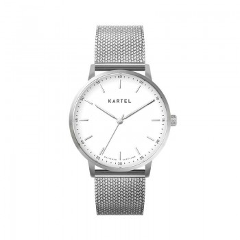 HUME 40MM SILVER CHAIN MESH STRAP WATCH
