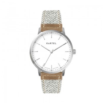 HUME 40MM GREY FABRIC STRAP WATCH