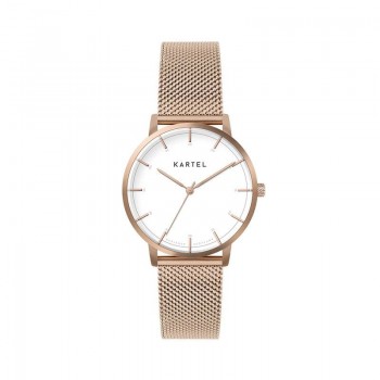 ISLA 34MM ROSE GOLD CHAIN MESH STRAP WATCH